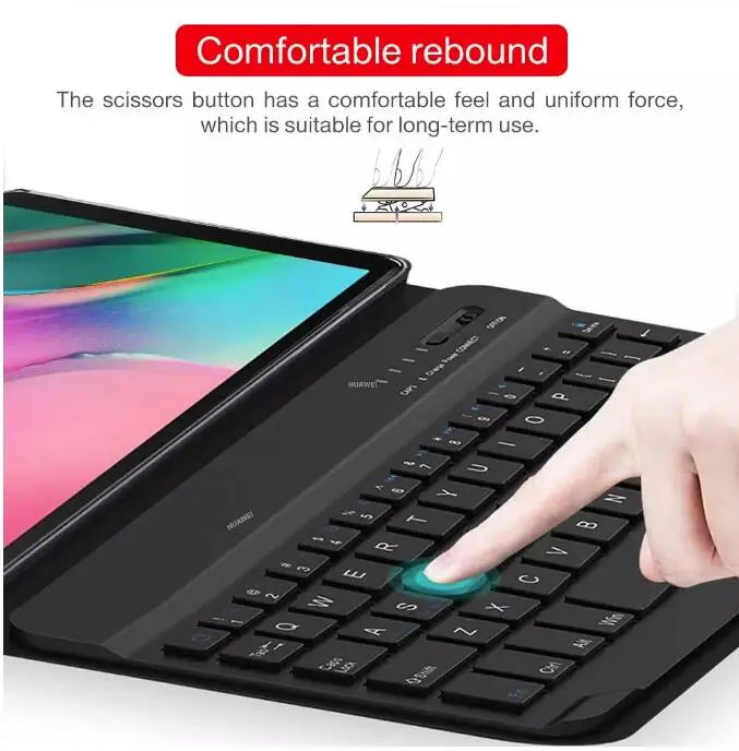 Stand Holder Cover Wireless Keyboard Case for  Tab M10 Plus 3rd Gen 10.6" 2022 TB-125  USB Russian Spanish Korean AR