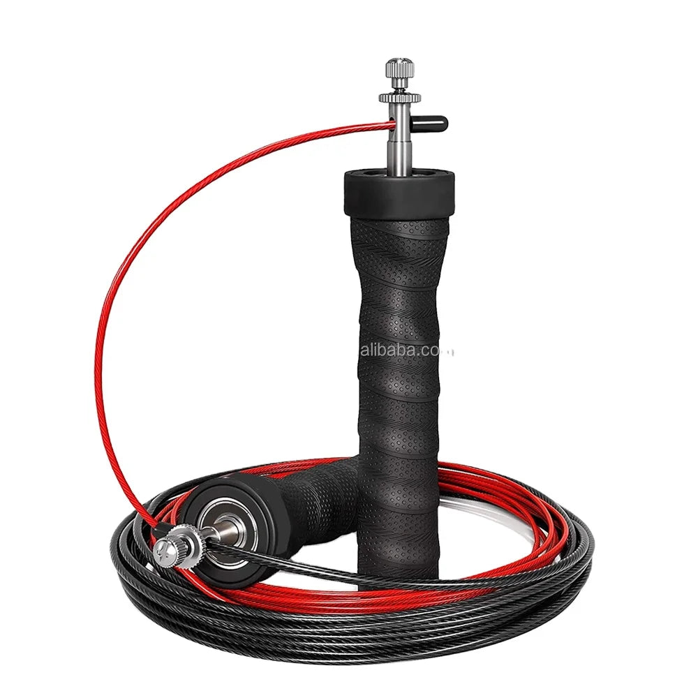 Adjustable Heavy Weighted Speed Jump Rope With Customized Handle Heavy Exercise Sweatband Wire Skipping Rope