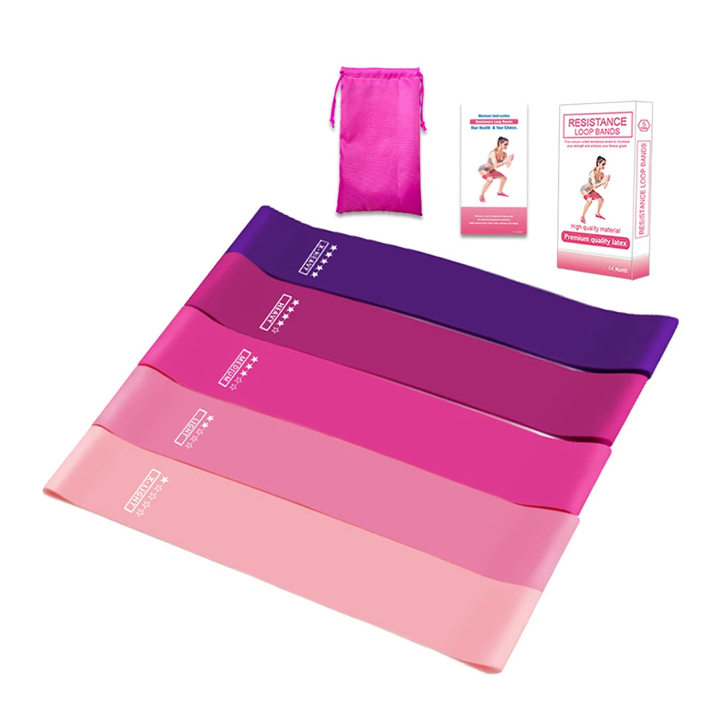 Resistance Bands New Gradient Elastic Workout Mini Bands Natural Latex Loop Band for Working Out Physical Therapy