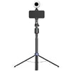 Auto Face Tracking 360 Rotation Phone Stand Extendable Tripod with Light Gesture Control No App for Vlog Live Streaming Video