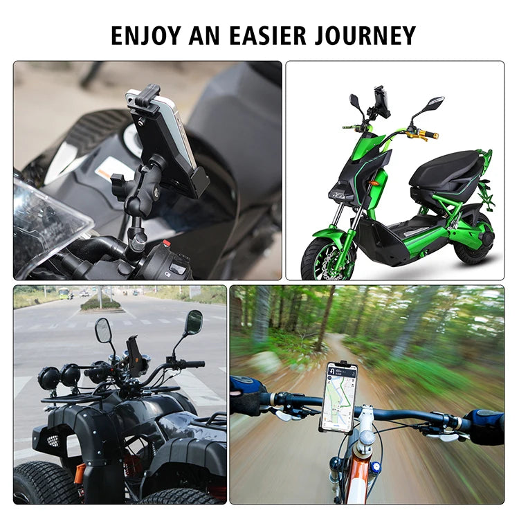 Motorcycle Phone Stand Universal High Quality Adjustable Aluminum Alloy Outdoor Mobile Phone Holders for Motor Bikes