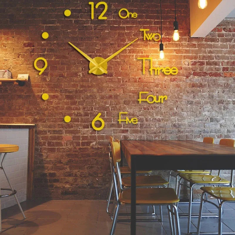 40*40cm Best Price Large 3D Luminous Classic Wall Clocks DIY Digital Clock Wall Watches Stickers Silent Clock for Home