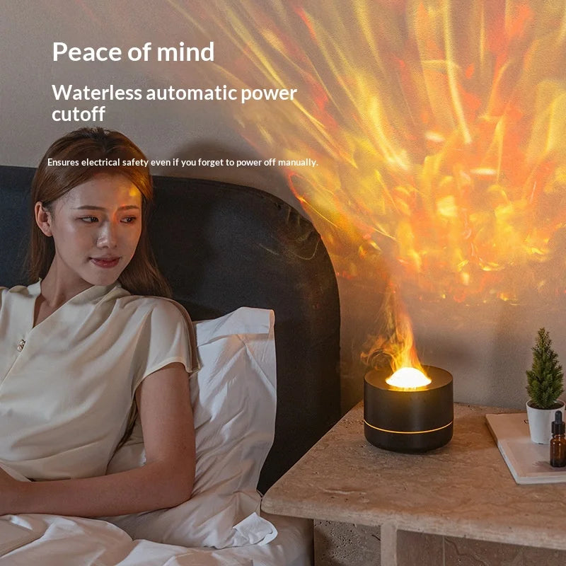2026 New Starry Sky Projection Aroma Diffuser Gift USB Plug-In Fog Type Rechargeable Household Ultrasonic Button-Type Hotel Car