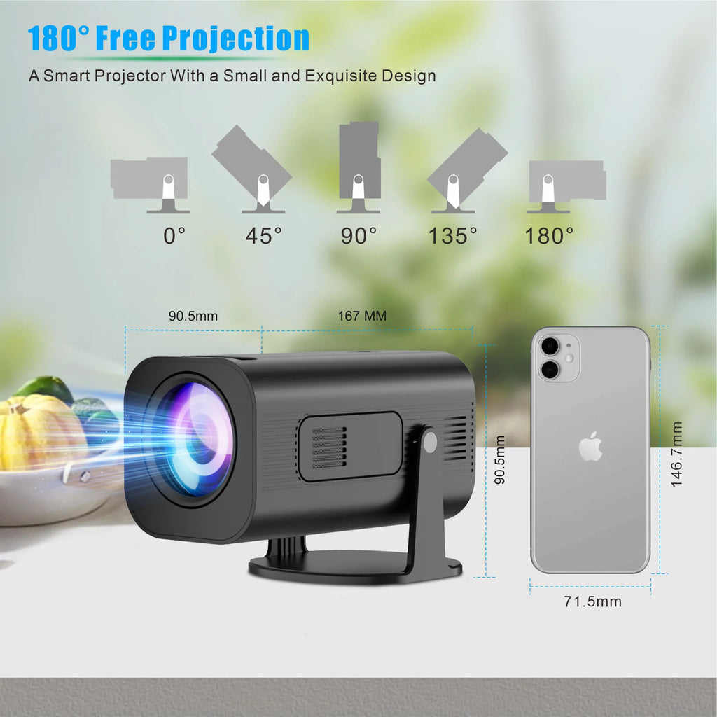 XP330 Portable Projector H713 Chipset Android 11 Projector with Wifi 1gb + 8gb Android Tv System 180 ANSI Mini Projector
