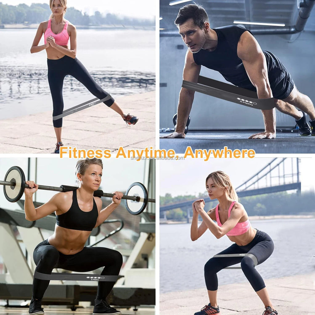 2024 Wholesale Zakerda Elastic Fitness Bands Set Training Pink Latex Loop Exercise Resistance Bands Set Gym Yoga Sport Workout
