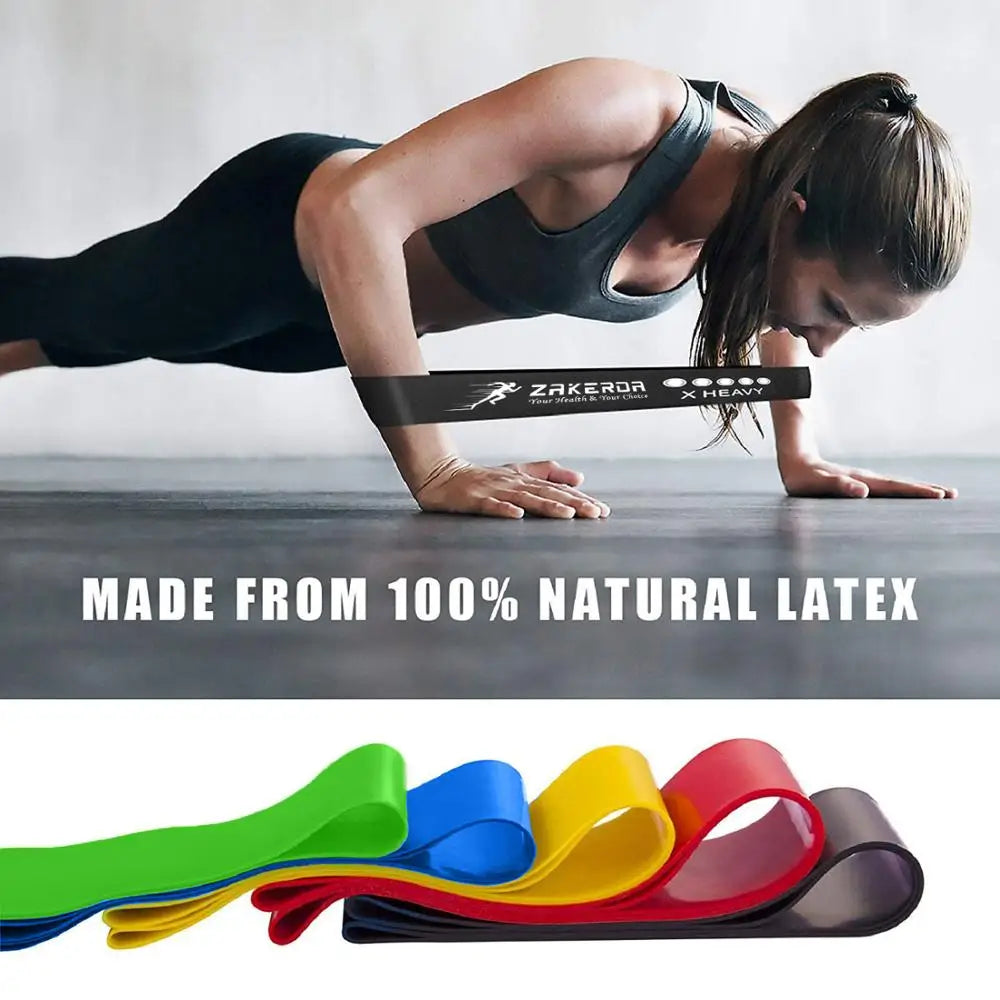 Latex Exercise Resistance Bands Custom Elastic Loop Hip Stretch Pull up Yoga Workout Gym Home Fitness Bands Set Body Building