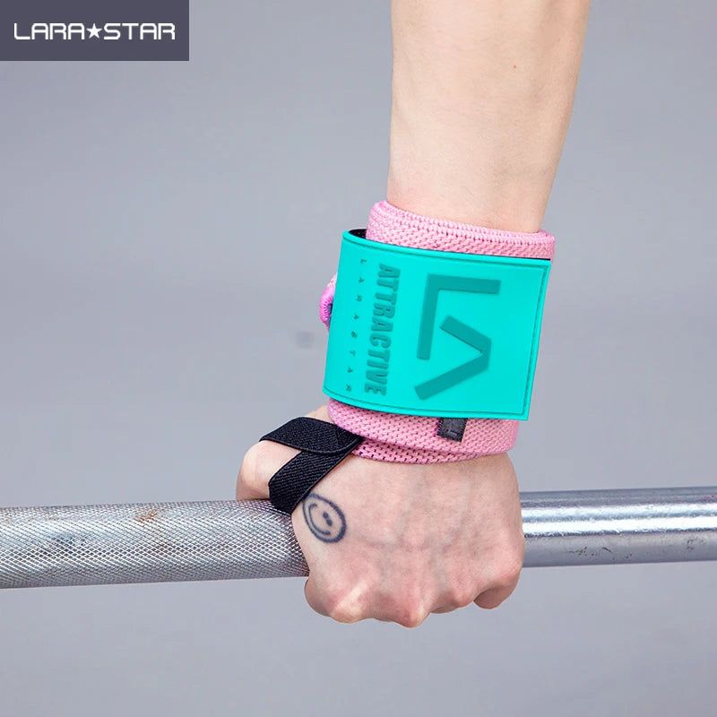 LS0641 Polyester Powerlifting Straps Attractive Series Fitness Women Wrist Wraps Customized Nylon Polyester Wrist Wraps