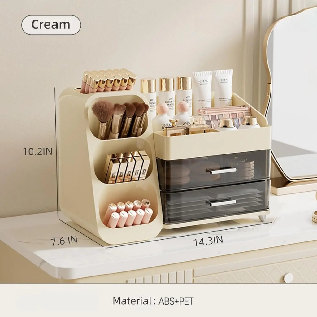 Jewelry Organizer with Drawers Plastic Multifunctional for Vanity Spacious Display Case Perfect Storage Solution