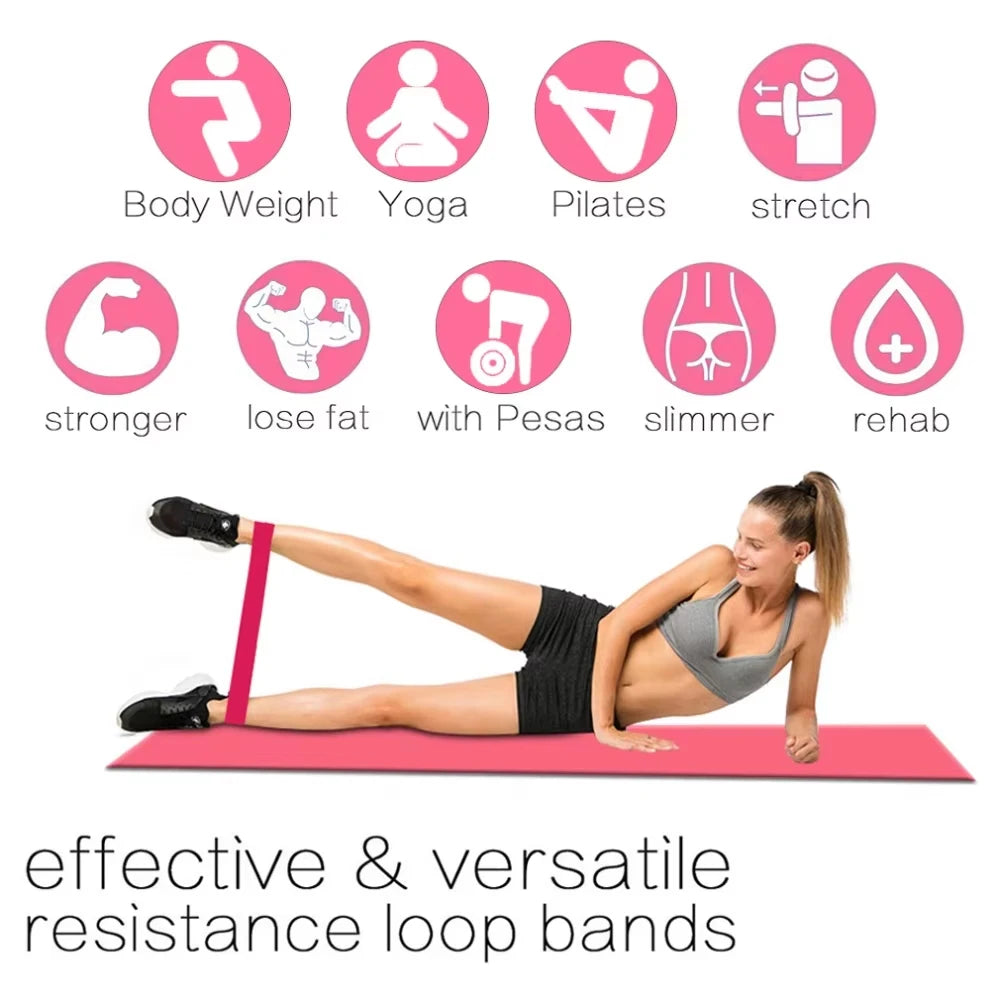 Resistance Bands New Gradient Elastic Workout Mini Bands Natural Latex Loop Band for Working Out Physical Therapy