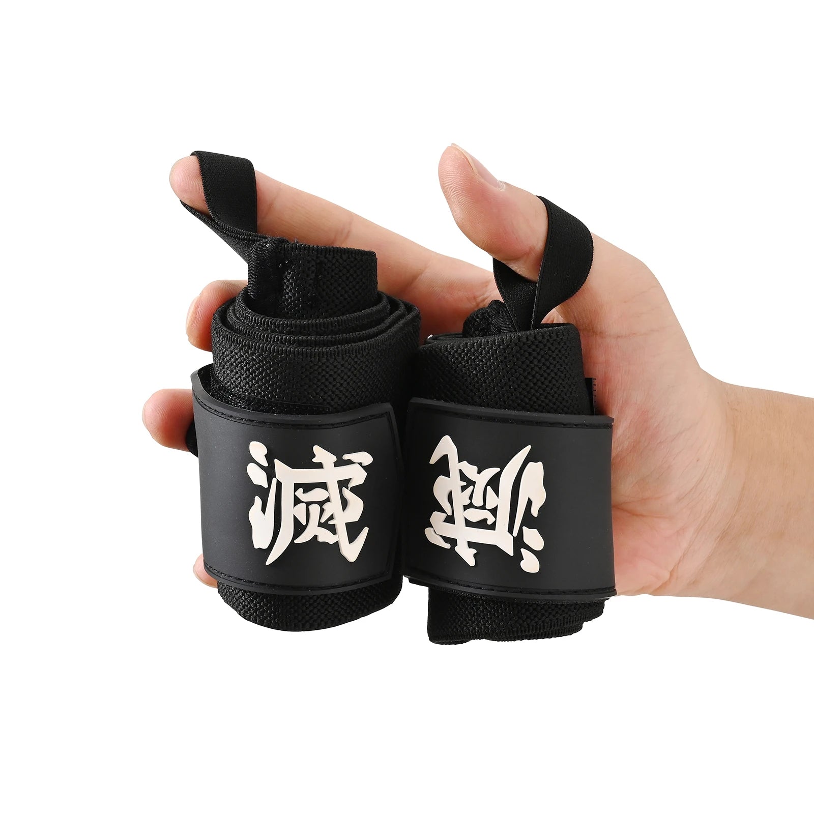 Wholesale Gym Accessories Custom Rubber Logo Weightlifting Wrist Wraps Wrist Bandage for Heavy Duty Workout