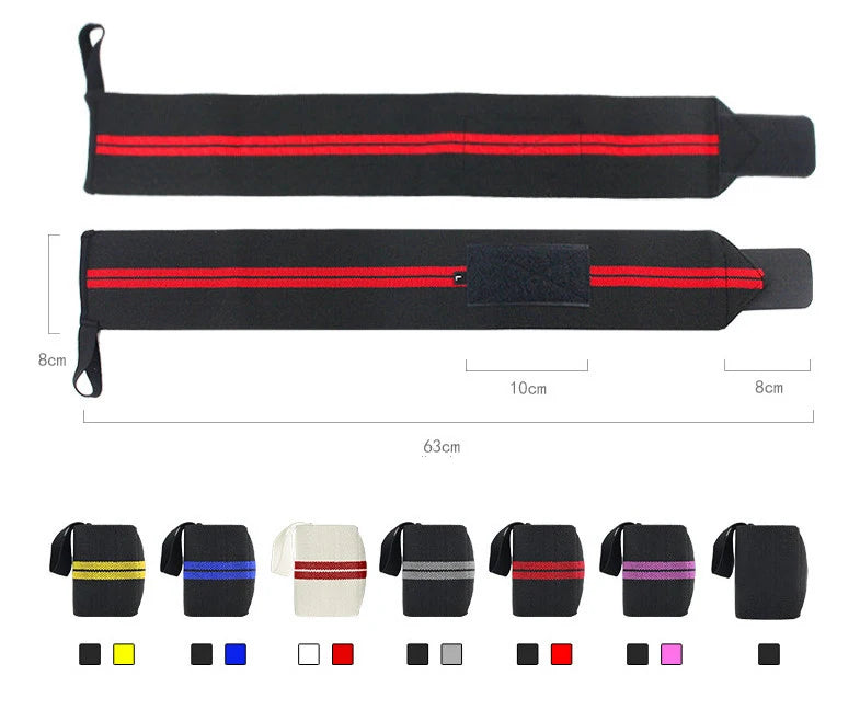 Low MOQ 7 Colors Custom Logo Premium Quality Fitness Wrist Straps With Thumb Loops Weightlifting Support Braces Wrist Wraps