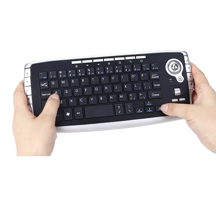 Smart Tv Computer Remote Control Wireless Keyboard with Trackball Mouse