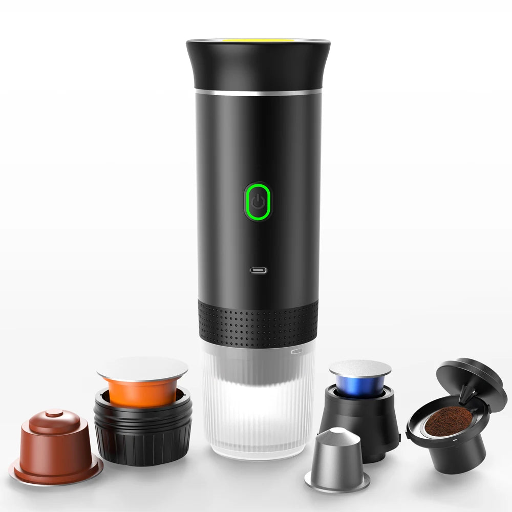 OEM Electric Fully Automatic Portable Espresso Maker Machine with Fast Heating Compatible with Capsules & Coffee Powder