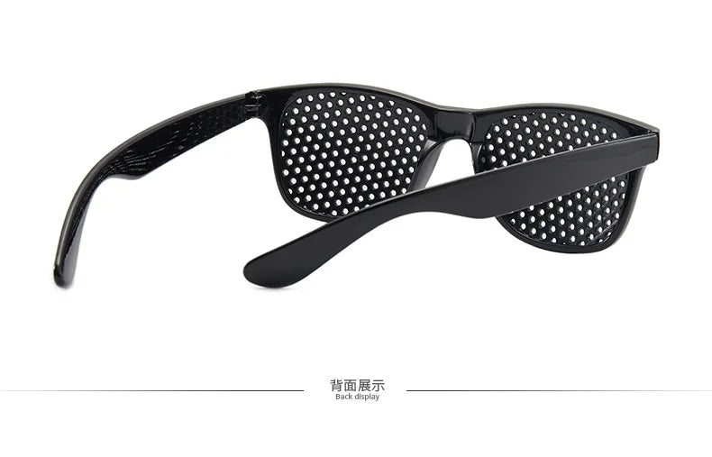 Black Eyesight Improvement Care Exercise Eyewear Glasses Training Cycling Eyewear Pin Small Hole Sunglass Camping Eyeglasses