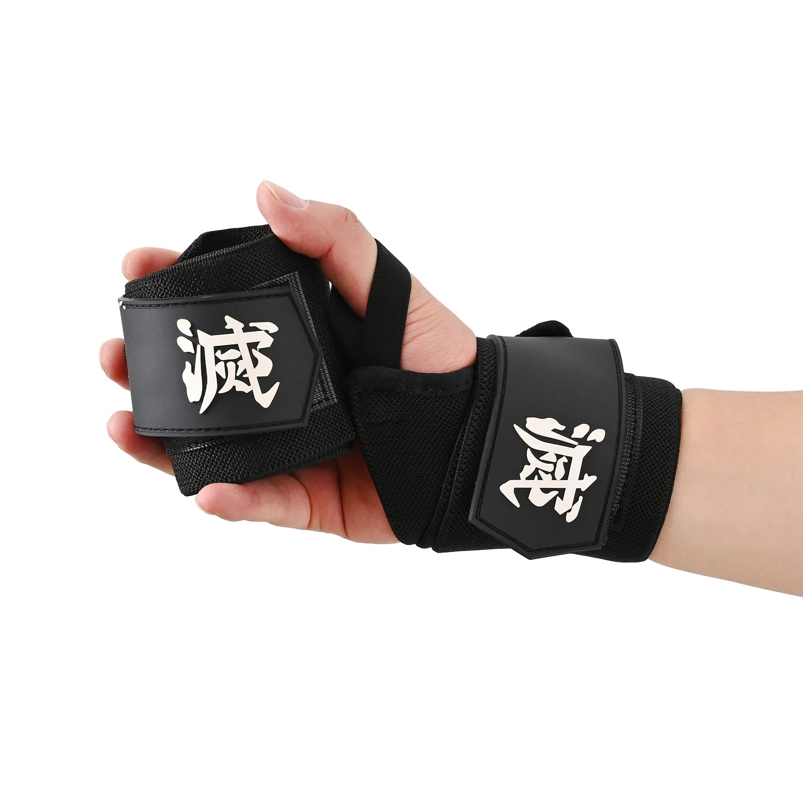 Wholesale Gym Accessories Custom Rubber Logo Weightlifting Wrist Wraps Wrist Bandage for Heavy Duty Workout