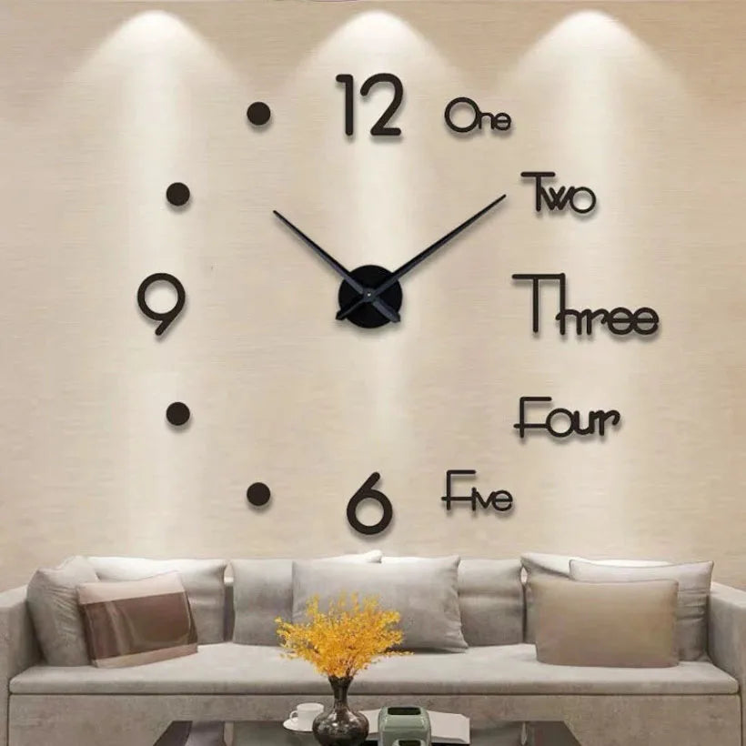 40*40cm Best Price Large 3D Luminous Classic Wall Clocks DIY Digital Clock Wall Watches Stickers Silent Clock for Home