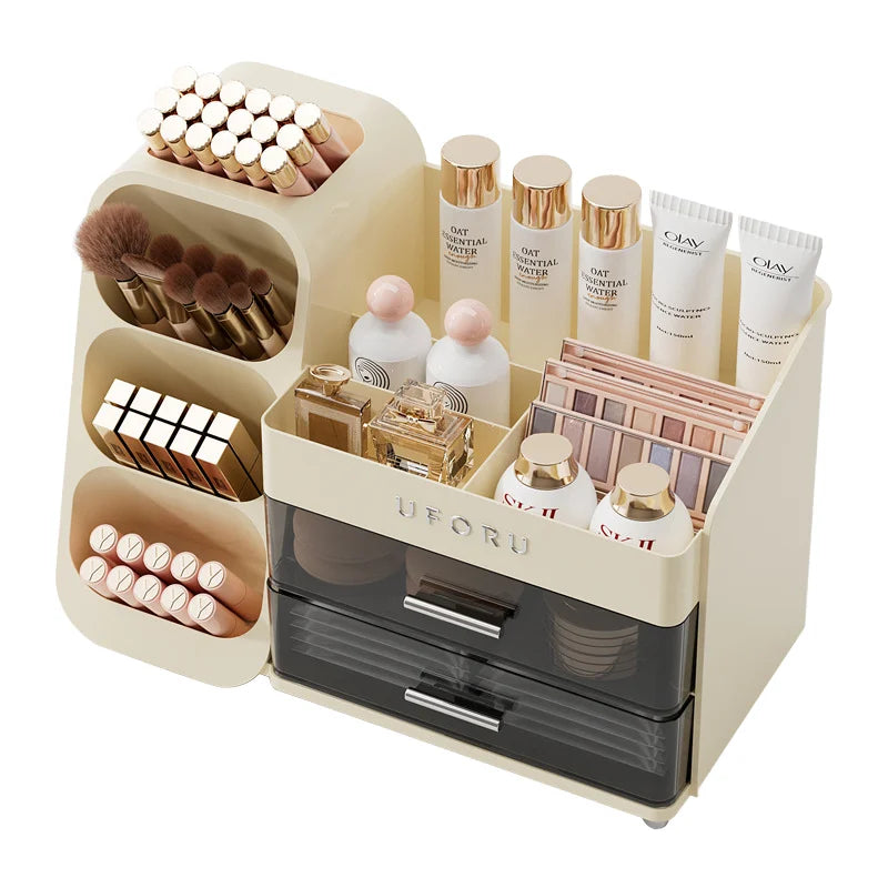 Jewelry Organizer with Drawers Plastic Multifunctional for Vanity Spacious Display Case Perfect Storage Solution