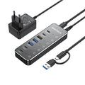New Design Usb Por Hub With Individual On/Off Switches and Lights 7 Output Usb C Hub