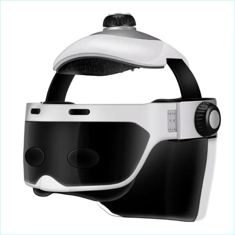 Electric Head Massager Home Relaxing Scalp Automatic Hot Compress Bluetooth Music Function Headache Air Kneading Massager Helmet