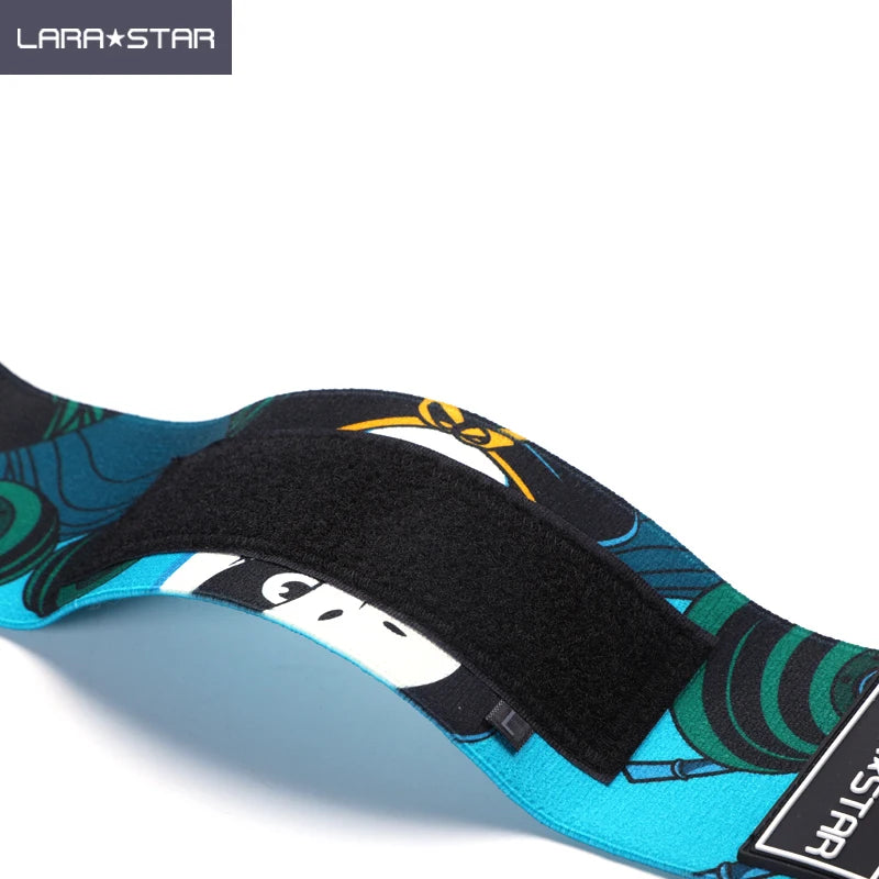 LS0606 Panda Design Gym Wrist Wraps Weightlifting Print Belt Thumb Loop Animal Wrist Wrap