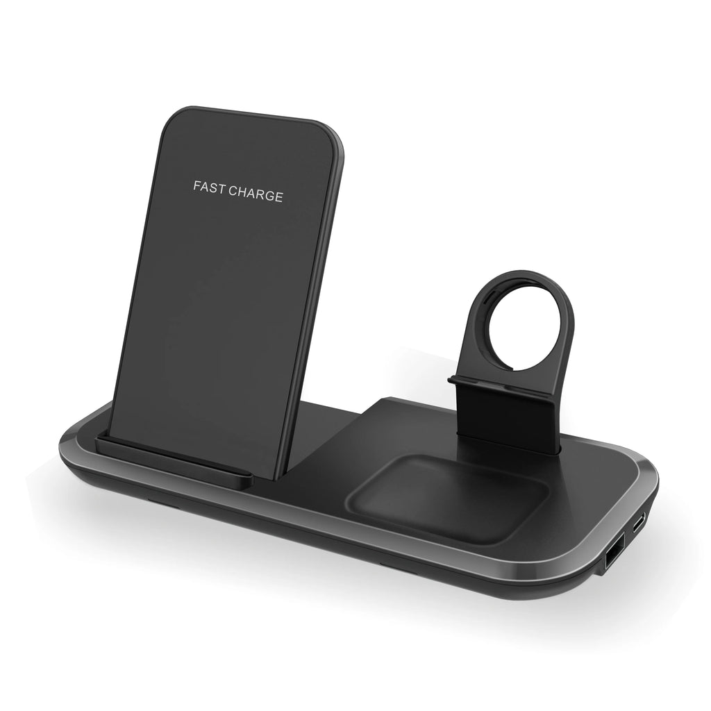 Custom 15W 3-in-1 Wireless Charger Universal 10W/7W Output Power OTP OVP Protection 5V/2A & 9V/2A Input QC2.0/PD/QC3.0