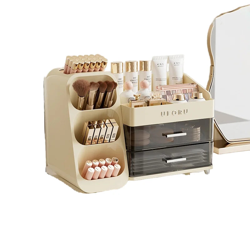 Jewelry Organizer with Drawers Plastic Multifunctional for Vanity Spacious Display Case Perfect Storage Solution