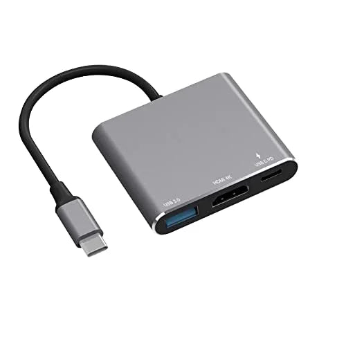 3 in 1 Usb-C Hub Male to Female HDTV-Compatible 4k Type-C to Usb 3.0 Charging Adapter for Laptop Computer Phone Converter