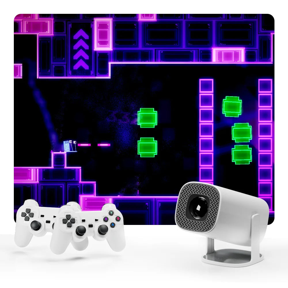 S40Max Game Mini Projector Smart TV Android 11 Wifi Portable Home Theater LED Pocket 10000 3D Games Console Video Play Projector