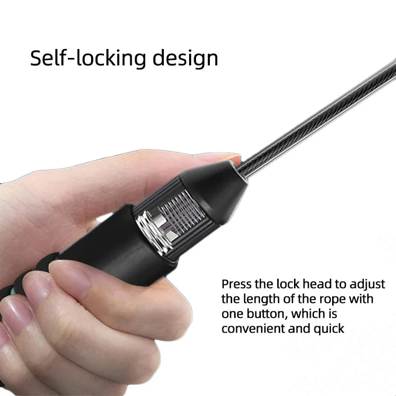 Self Locking Racing Jump Rope Exercise Adjustable Skipping Rope for Adults Speed Rope High Quality Fitness Special Like Silicone