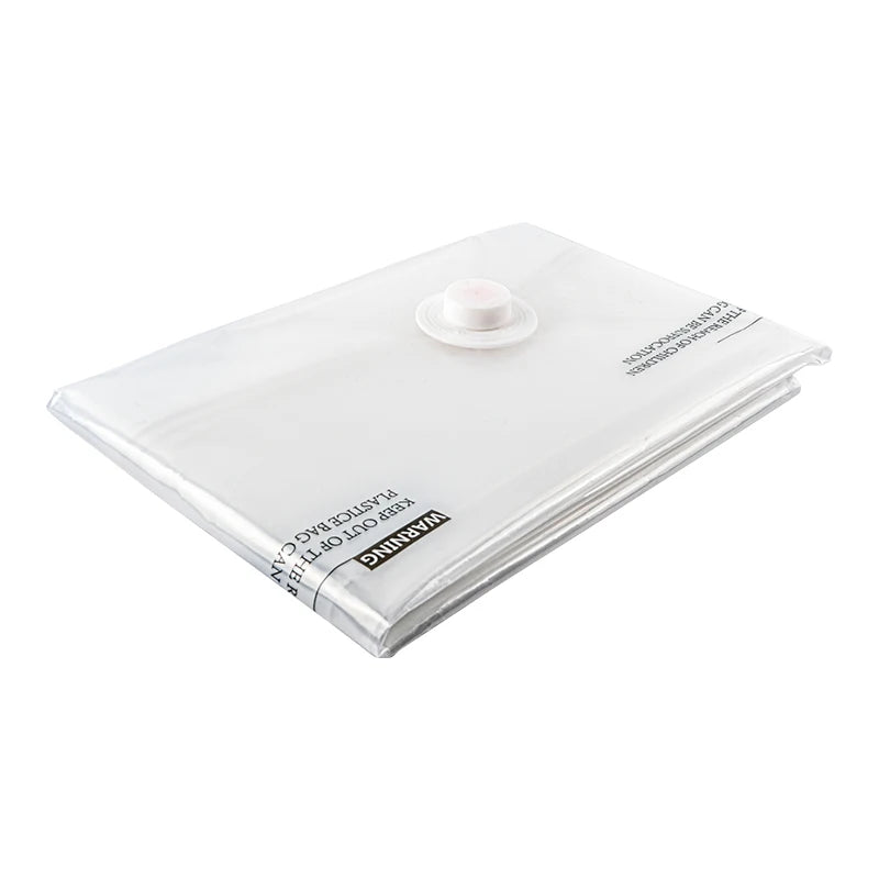 Valve for Travel Clothes Vacuum Bag Set Space Saver Vacuum Storage Bags with Pump Multifunction Transparent Modern Rectangle