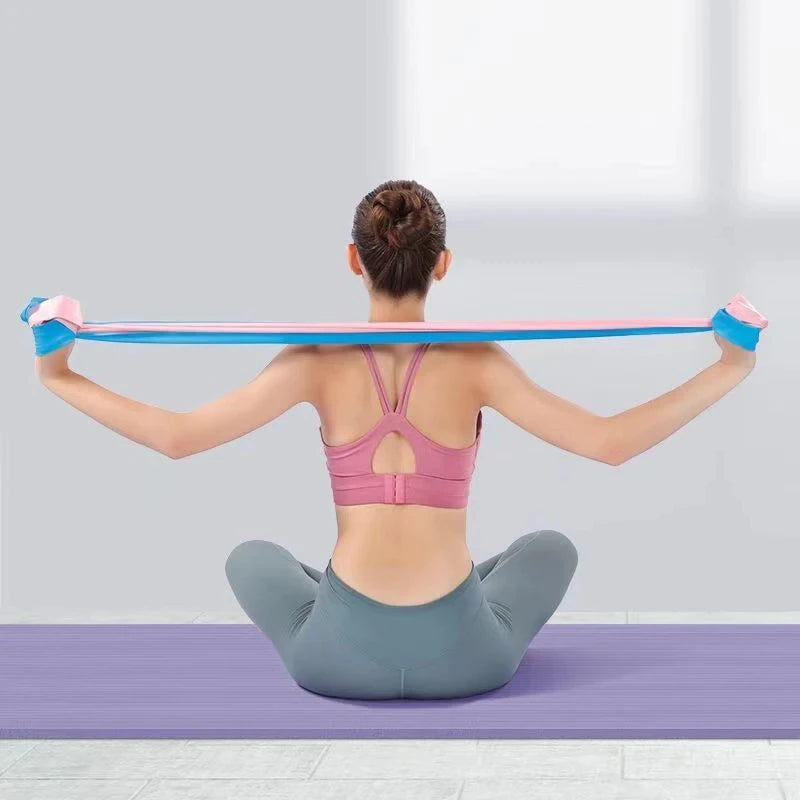 TPE Yoga Stretch Long Exercise Flat Resistance Bands Personalized Elastic Thera Band