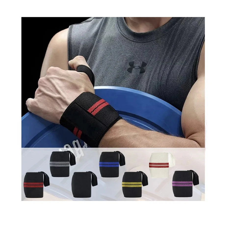 Low MOQ 7 Colors Custom Logo Premium Quality Fitness Wrist Straps With Thumb Loops Weightlifting Support Braces Wrist Wraps