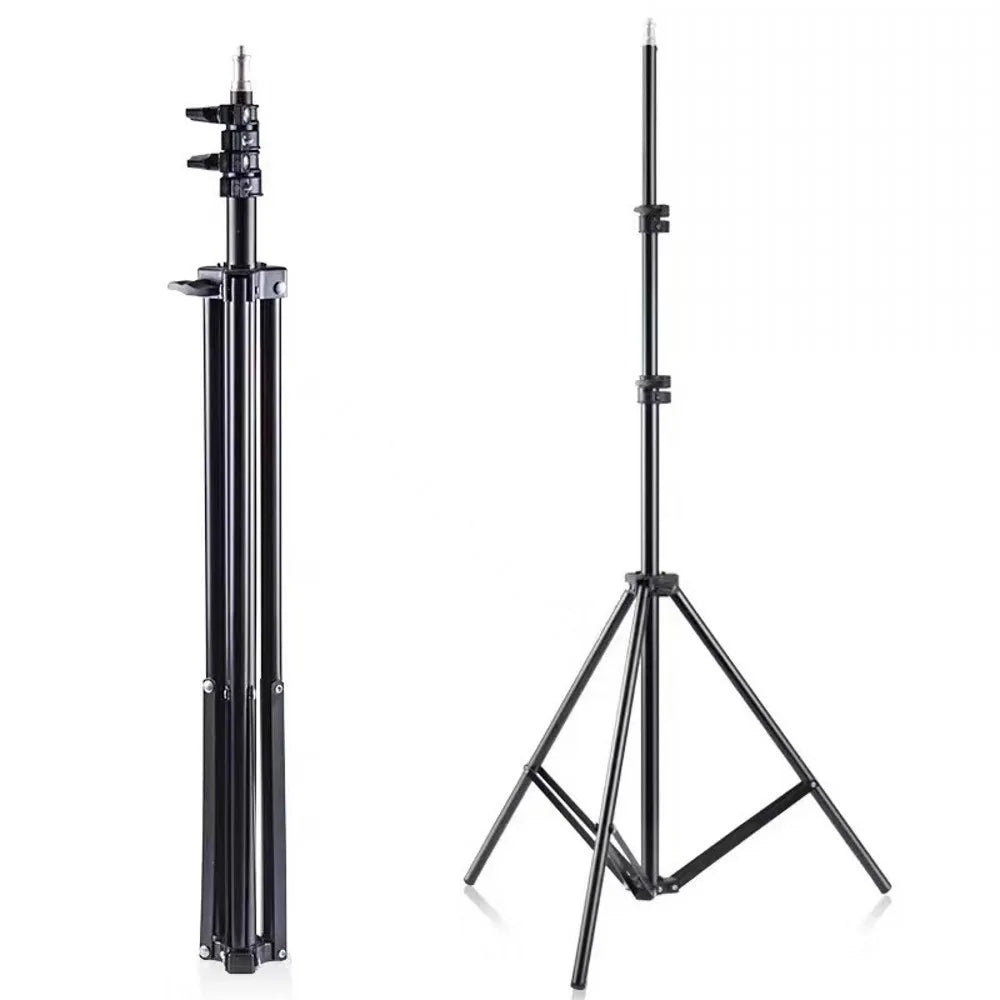 Spot Goods 210cm Phone Stand With Cellphone Holder Adjustable Light Stand Dslr SLR Camera Ring Light Stands Tripod