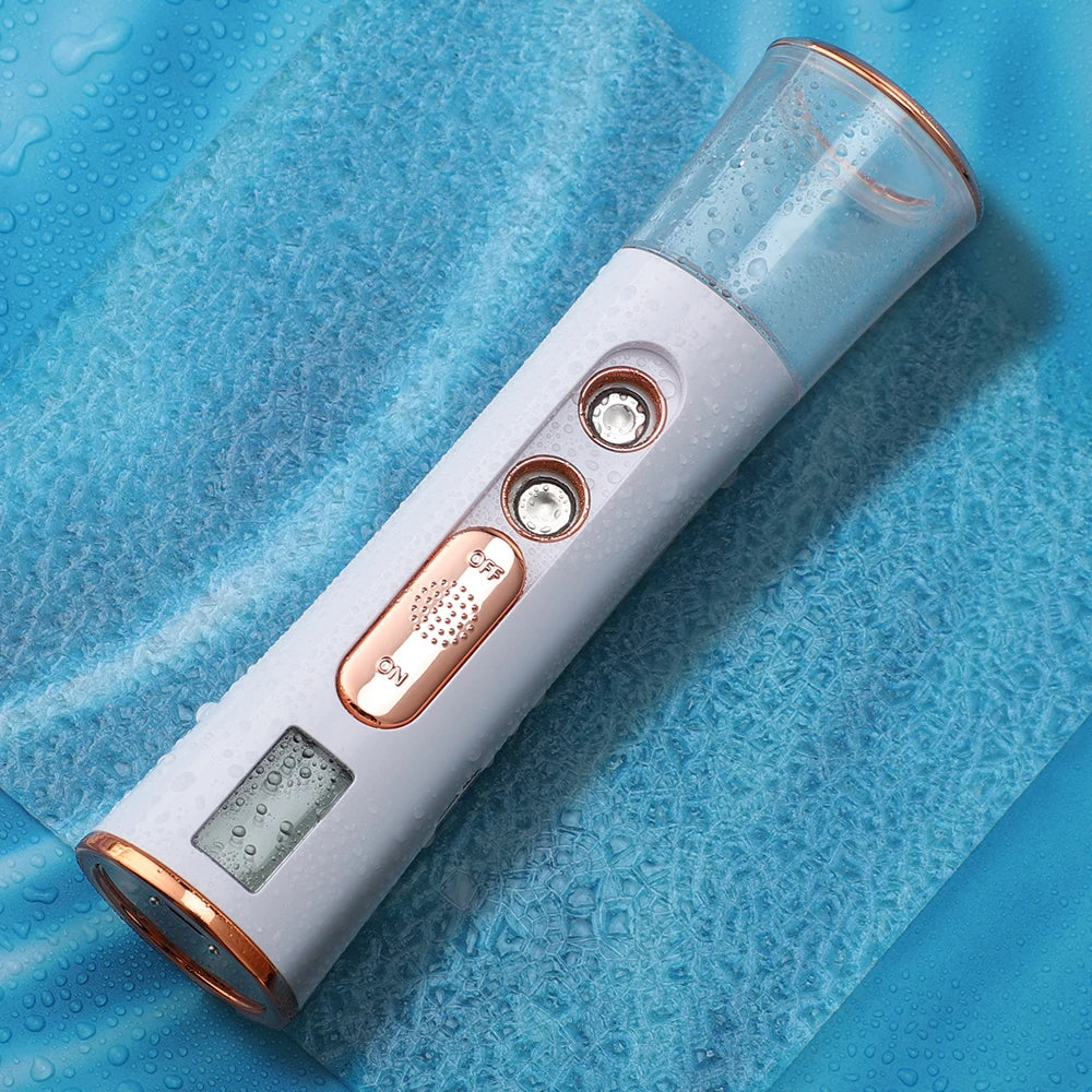 Ultrasonic Nano Mist Sprayer Cooler Face Steamer Moisturizer Steamer Humidifier Facial Mister Nebulizer Cooler Skin Care Tool