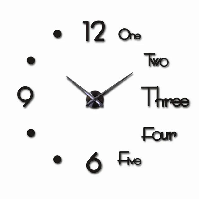 40*40cm Best Price Large 3D Luminous Classic Wall Clocks DIY Digital Clock Wall Watches Stickers Silent Clock for Home