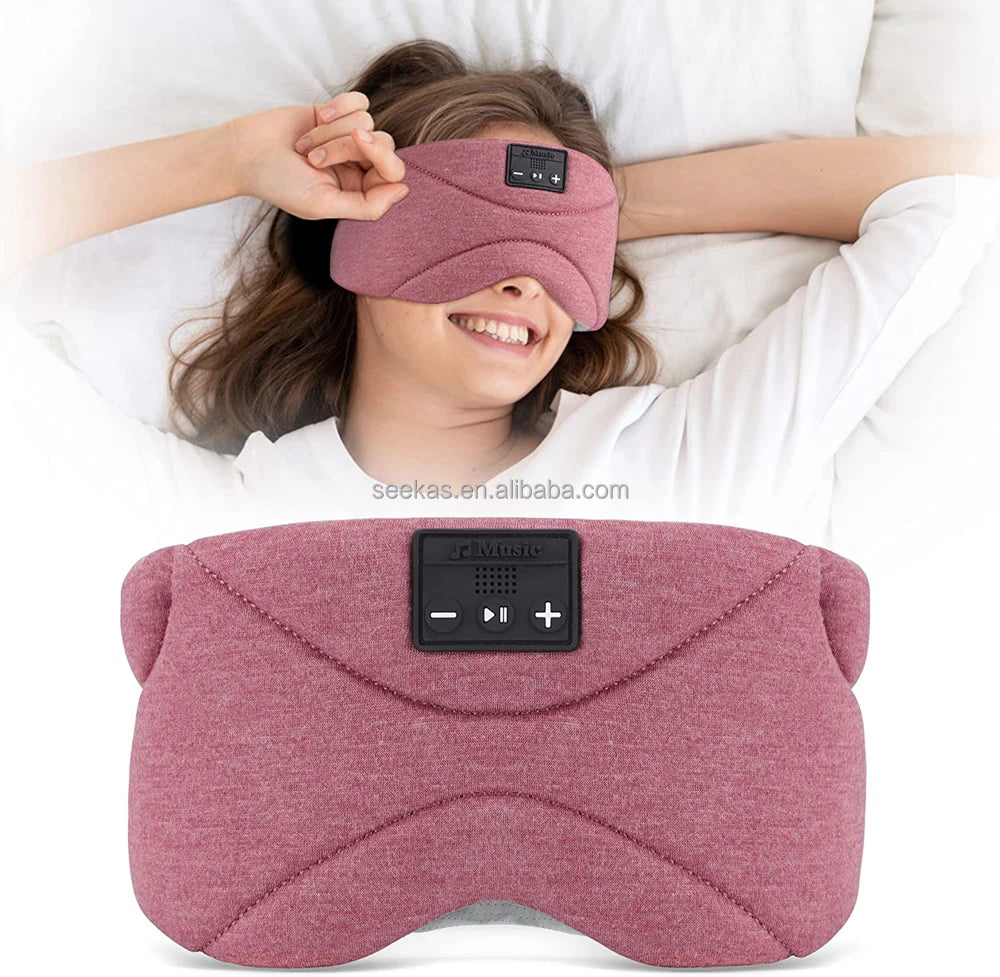Bluetooth Sleep Mask With Thin Speakers Sleepmask With V5.2 Wireless Headphones 35 Hours Playtime for Side Sleeper Drop Shipping