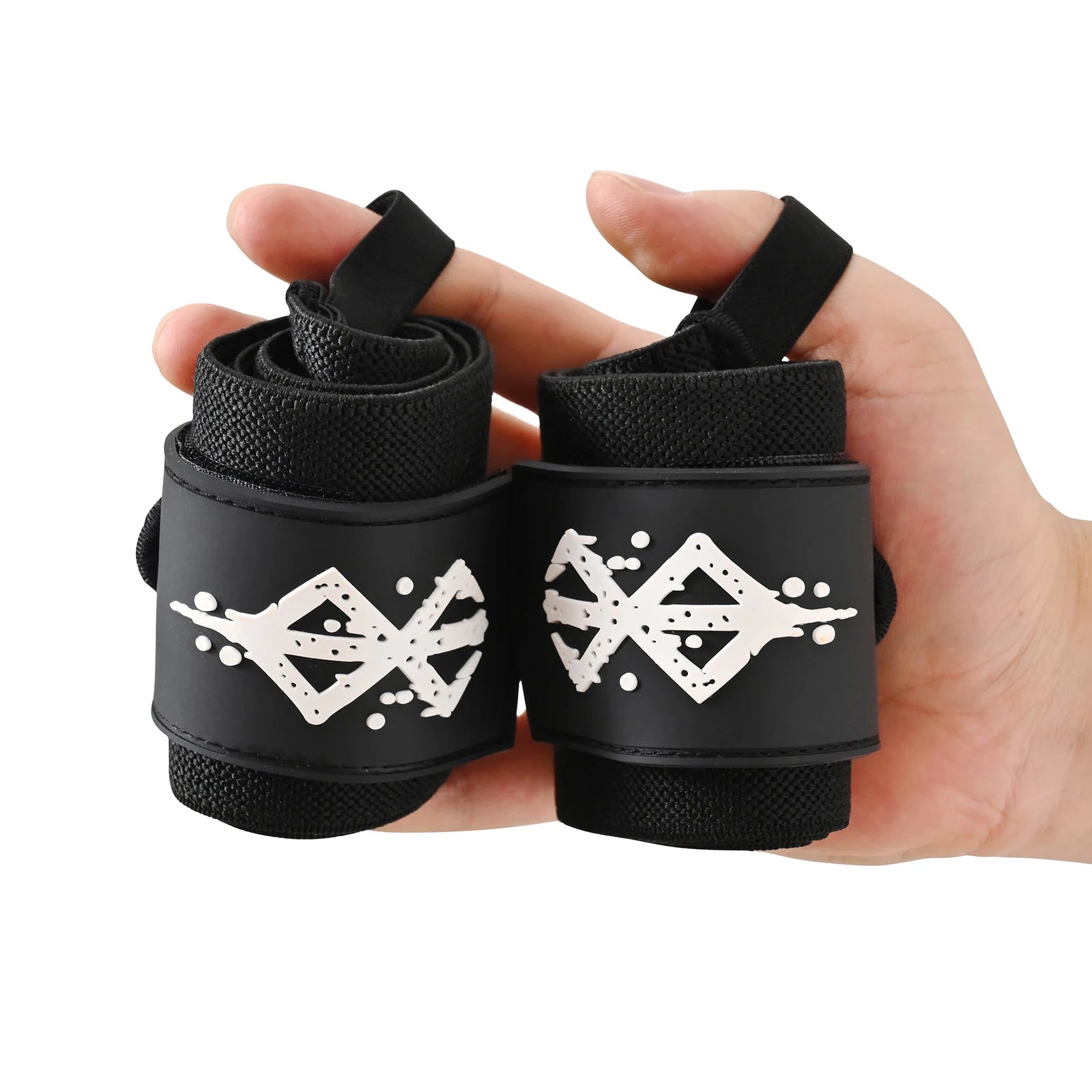 Wholesale Gym Accessories Custom Rubber Logo Weightlifting Wrist Wraps Wrist Bandage for Heavy Duty Workout