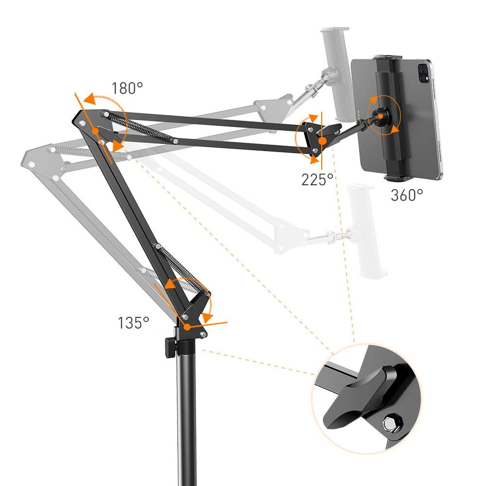 Feixiang Factory Adjustable Height Aluminum Phone Stand Durable Metal Phone Holder Tablet PC Stands for L10 Pro Factory Floor