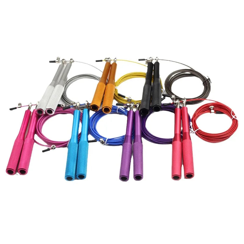 2024 Wholesale Custom Logo Free Adjustable Fitness  Bearing New Speed Yellow PVC Skipping Jump Rope