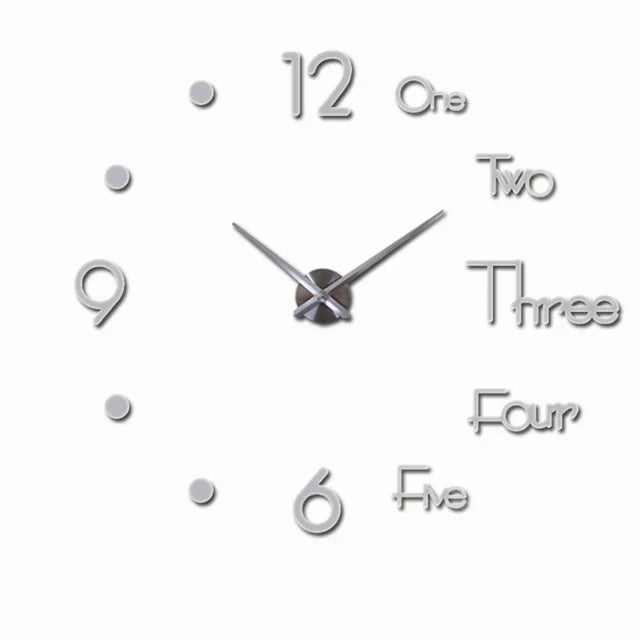40*40cm Best Price Large 3D Luminous Classic Wall Clocks DIY Digital Clock Wall Watches Stickers Silent Clock for Home