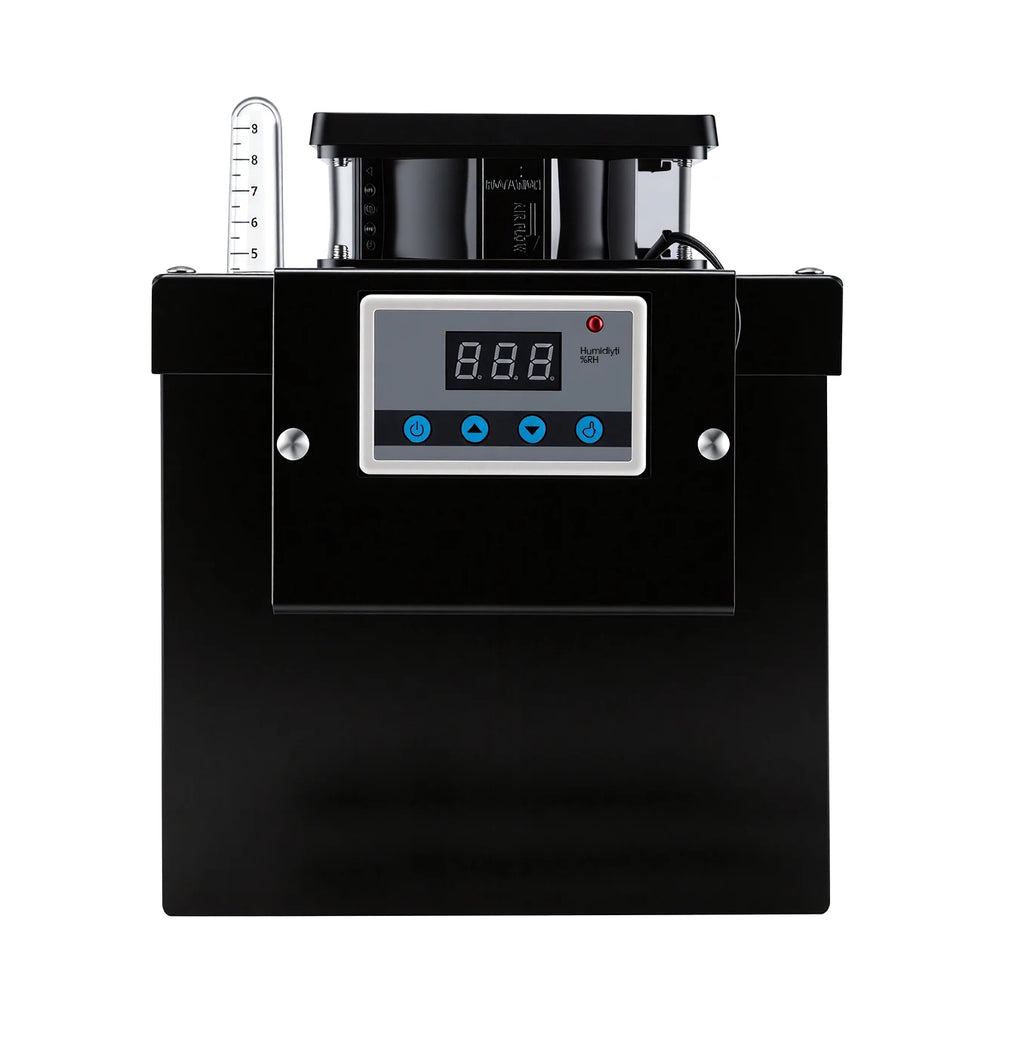 Customized Electric Evaporative Metal Cigar Cabinet Elegant Luxury Mini Desktop Smart Humidifier 10L Capacity 1 Year Hotel