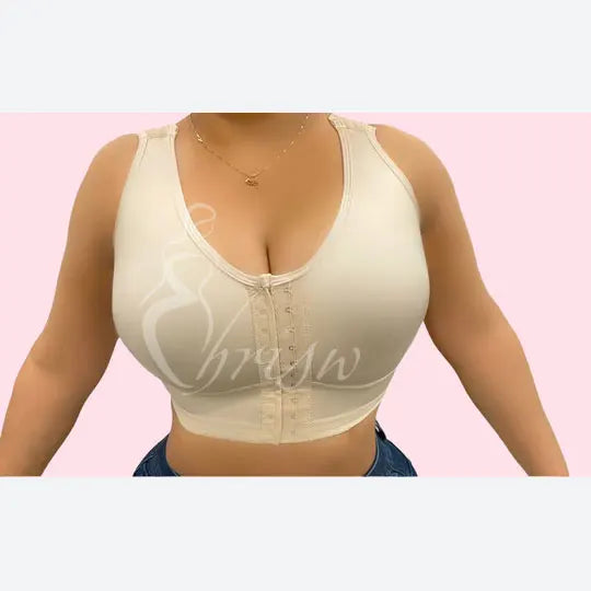Bra Women Post-surgery Shaper Front Closure Bra Compression Posture Corrector Crop Top With Breast Support Band Push up Bralette