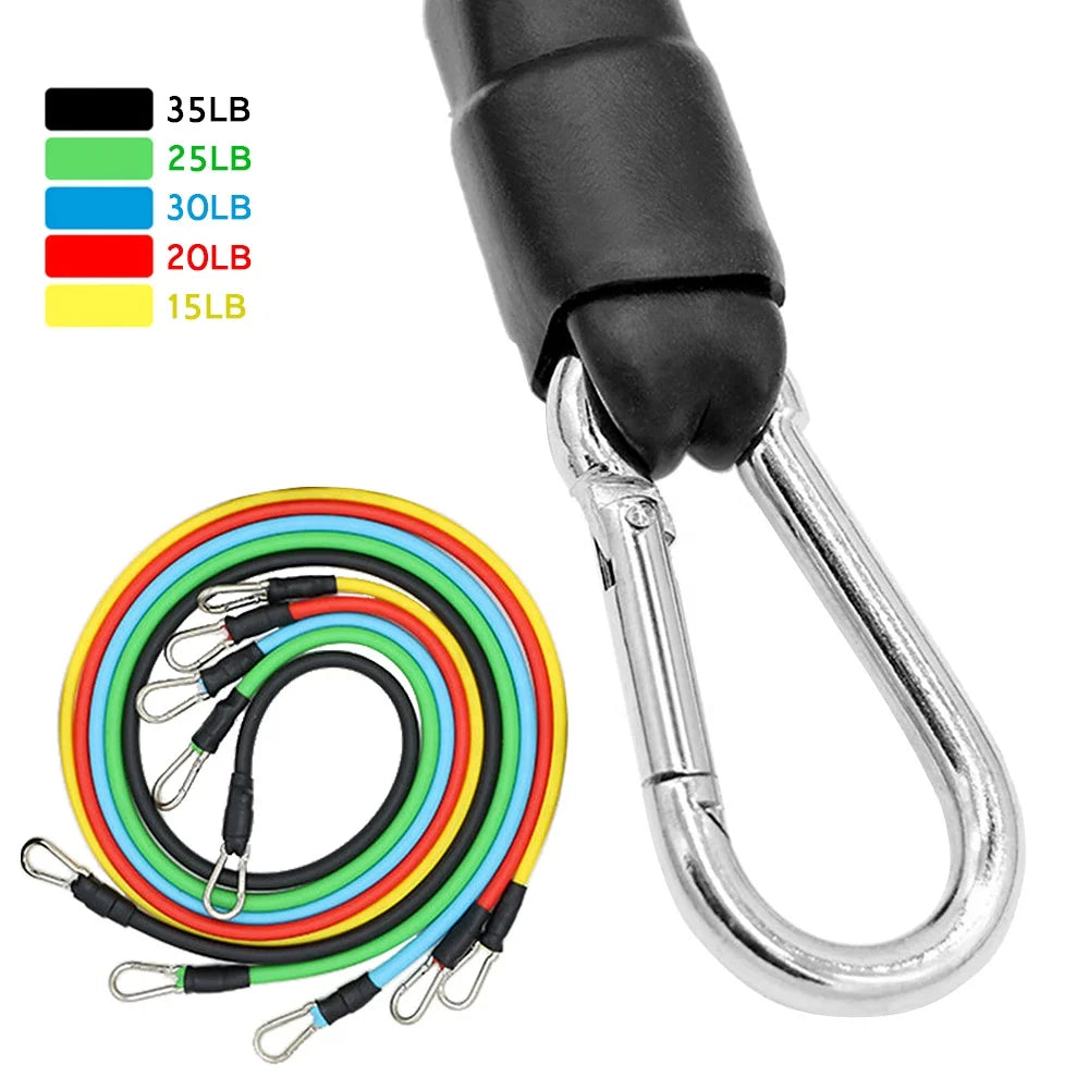 Custom 11 Pcs Latex Elastic Tube Exercise Loop Pull up Fitness 11Pcs Resistance Bands Set