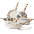 Gcook 10pcs Set Nonstick Pots and Pans Kitchen Aluminum Kitchenware Cook Cooking Pot Set With Glass Lid and Shovel