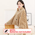 USB Cordless Electric Heated Blanket 3 Heat Settings Washable Winter Shawl Wrap Wearable Heated Blanket