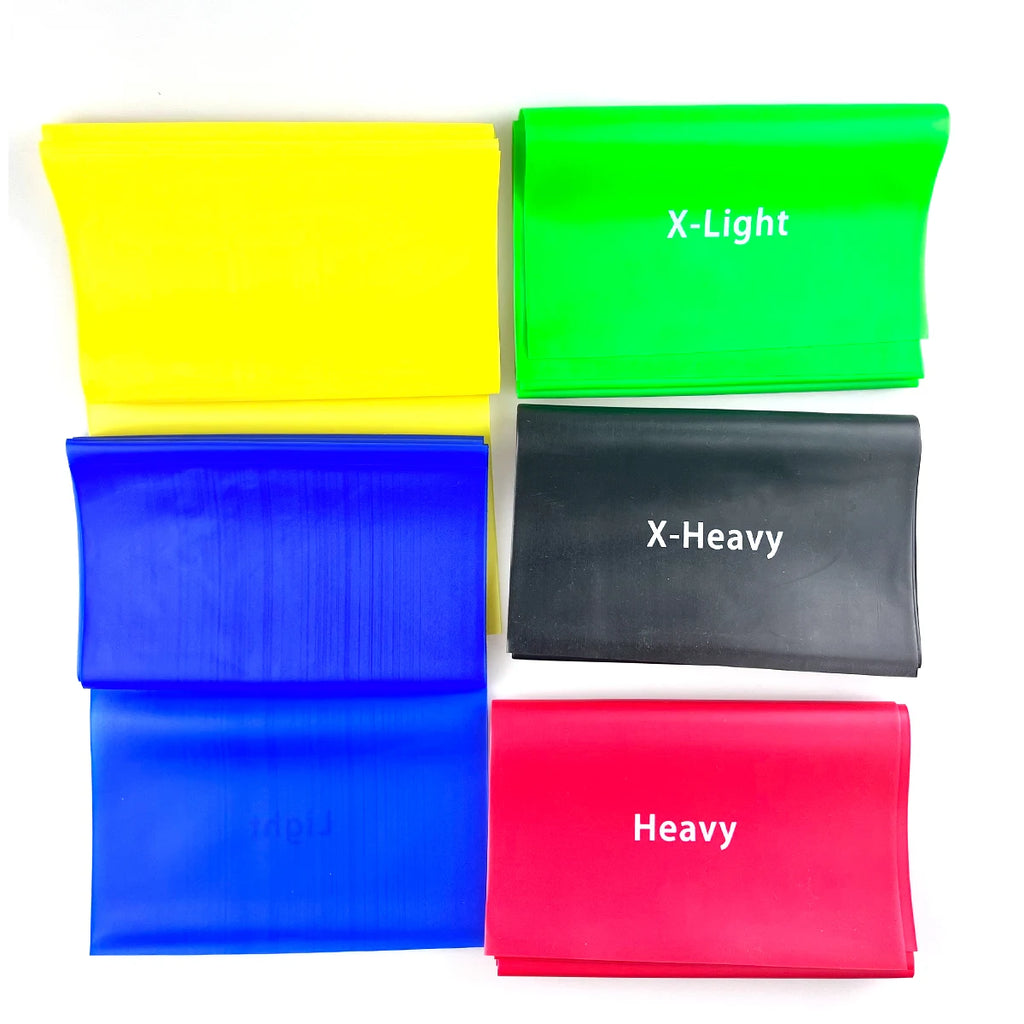 TPE Yoga Stretch Long Exercise Flat Resistance Bands Personalized Elastic Thera Band