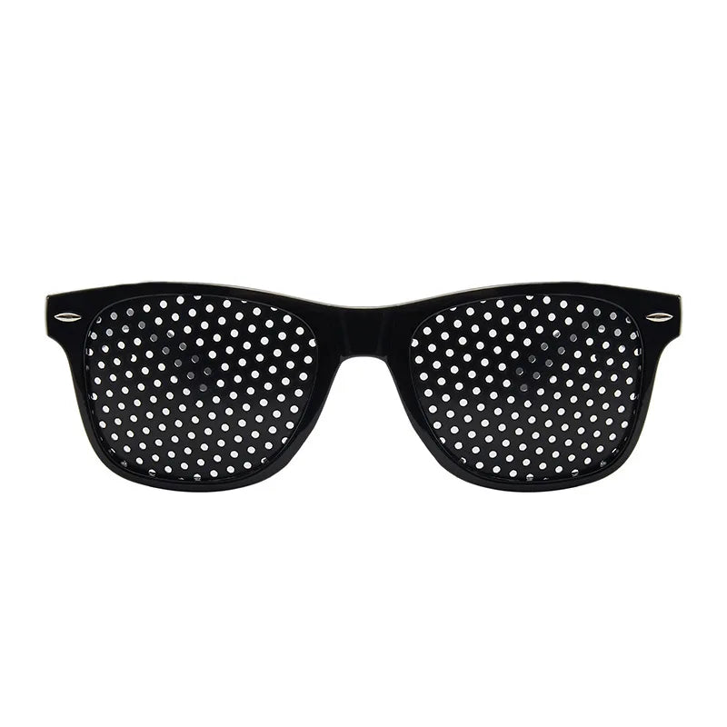 Black Eyesight Improvement Care Exercise Eyewear Glasses Training Cycling Eyewear Pin Small Hole Sunglass Camping Eyeglasses