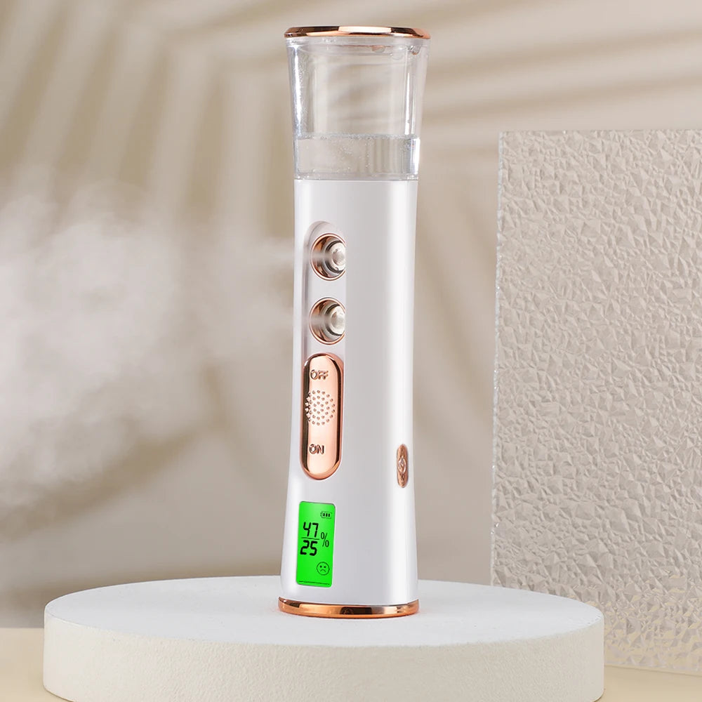 Ultrasonic Nano Mist Sprayer Cooler Face Steamer Moisturizer Steamer Humidifier Facial Mister Nebulizer Cooler Skin Care Tool