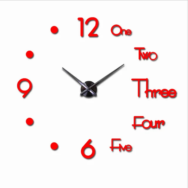 40*40cm Best Price Large 3D Luminous Classic Wall Clocks DIY Digital Clock Wall Watches Stickers Silent Clock for Home