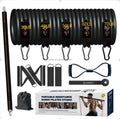 Dinuo Custom Logo Resistance Bands Gym Pull up Set 11pcs  150LB Tube Bands Kits with 2 Sections Pilates Bar